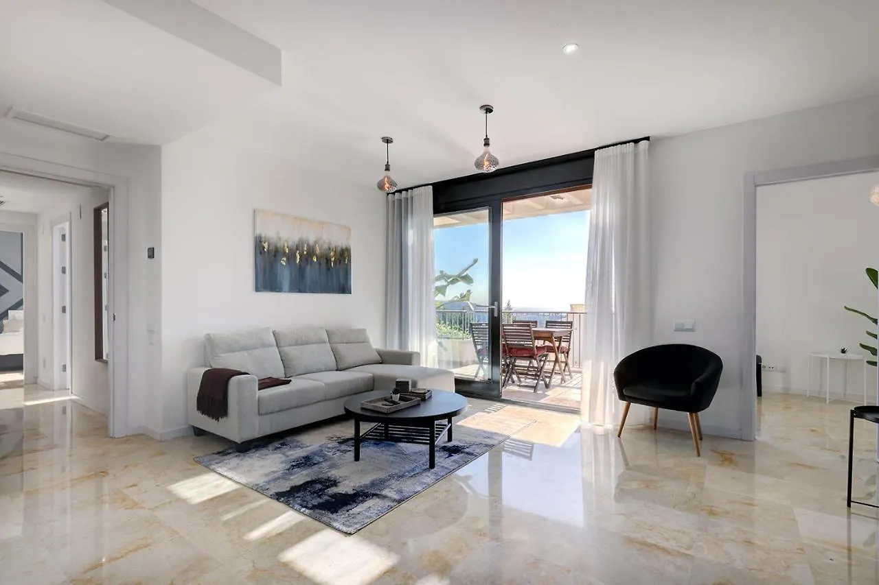 Apartment Modern, Elite Hillside Home W/Sea & Mountain Views Marbella